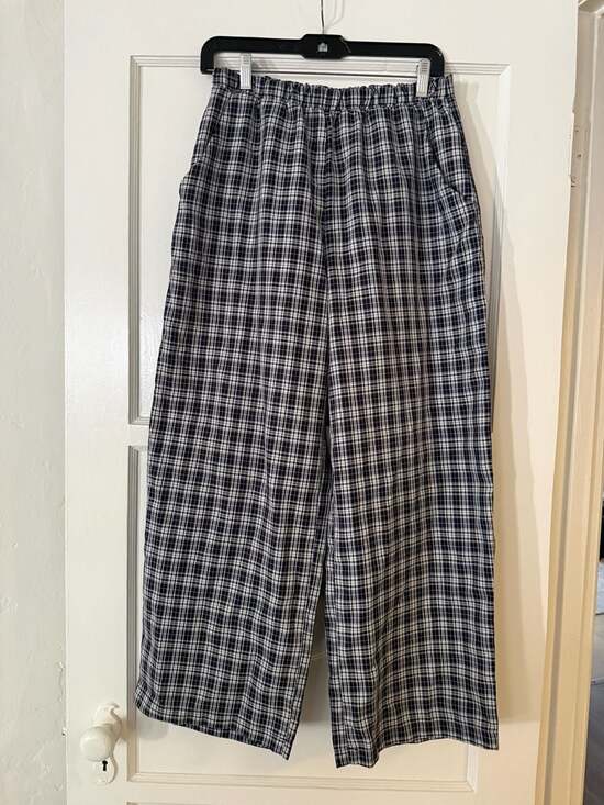 Lisa Says Gah Pants - Lisa Says Gah Women's Plaid Wide Leg Pull-On Pants